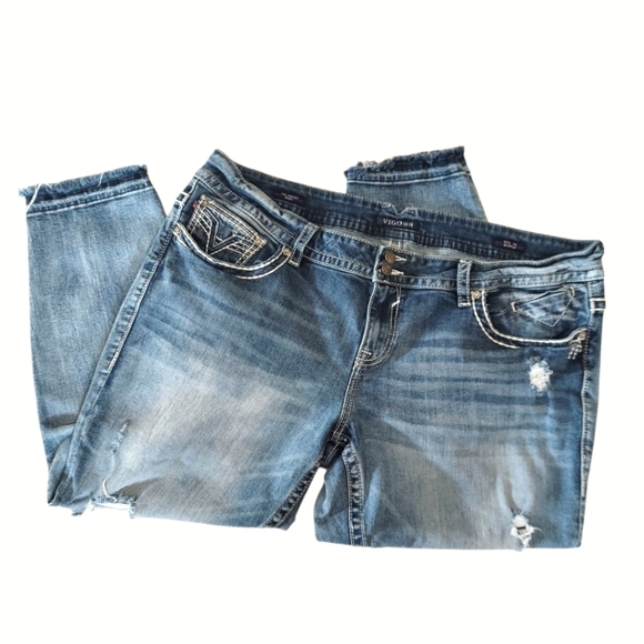 Vigoss Chelsea Skinny Distressed Jean - Picture 1 of 9